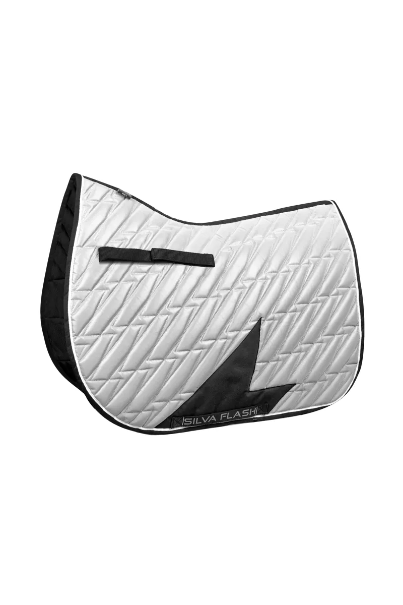 Hy Equestrian Silva Flash Reflective Saddle Pad - Black/Silver/Reflective-1